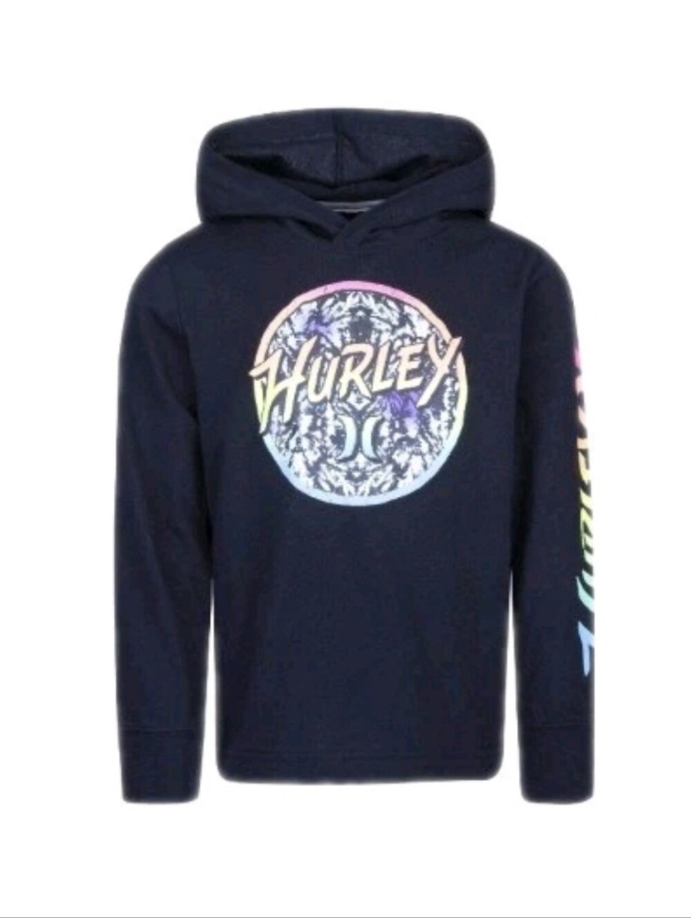 Hurley Graphic Black Hooded Pullover Boys Small NWT